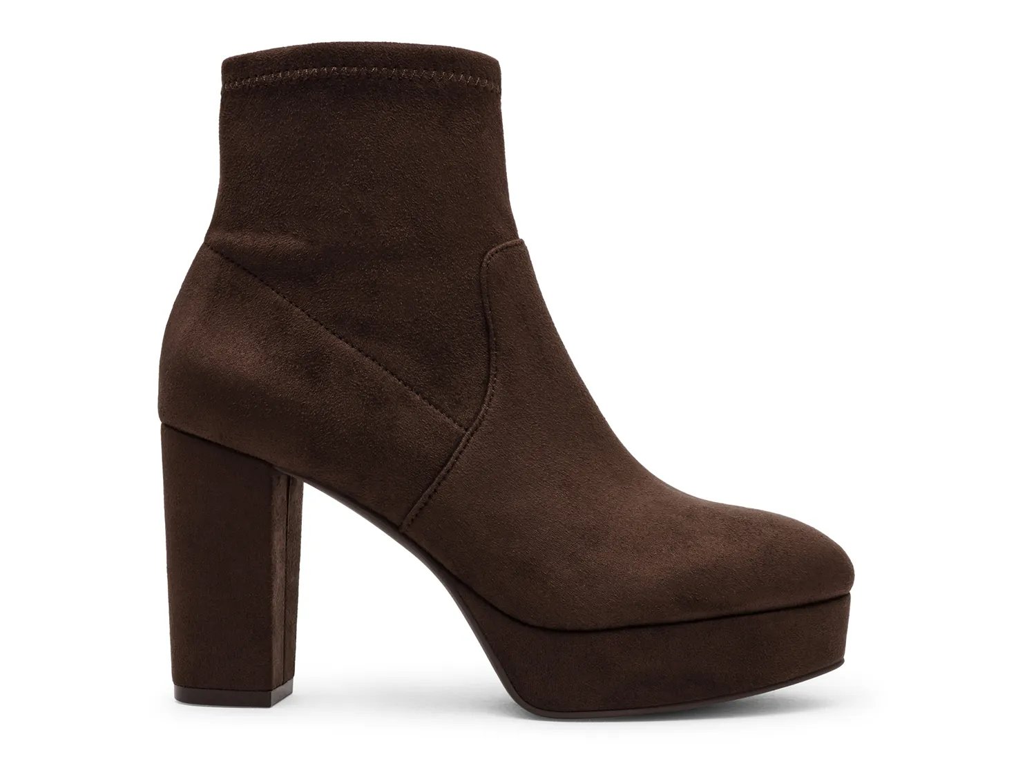 Ботинки Anne Klein Volt Platform Bootie, Dark Brown Faux Suede — фото 4