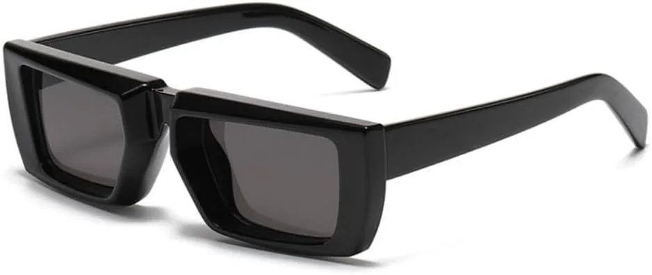 

Маленькие солнцезащитные очки для женщин, модный тренд, стимпанк, мужские винтажные роскошные прямоугольные солнцезащитные очки в стиле панк DSXLY, X-c3-black