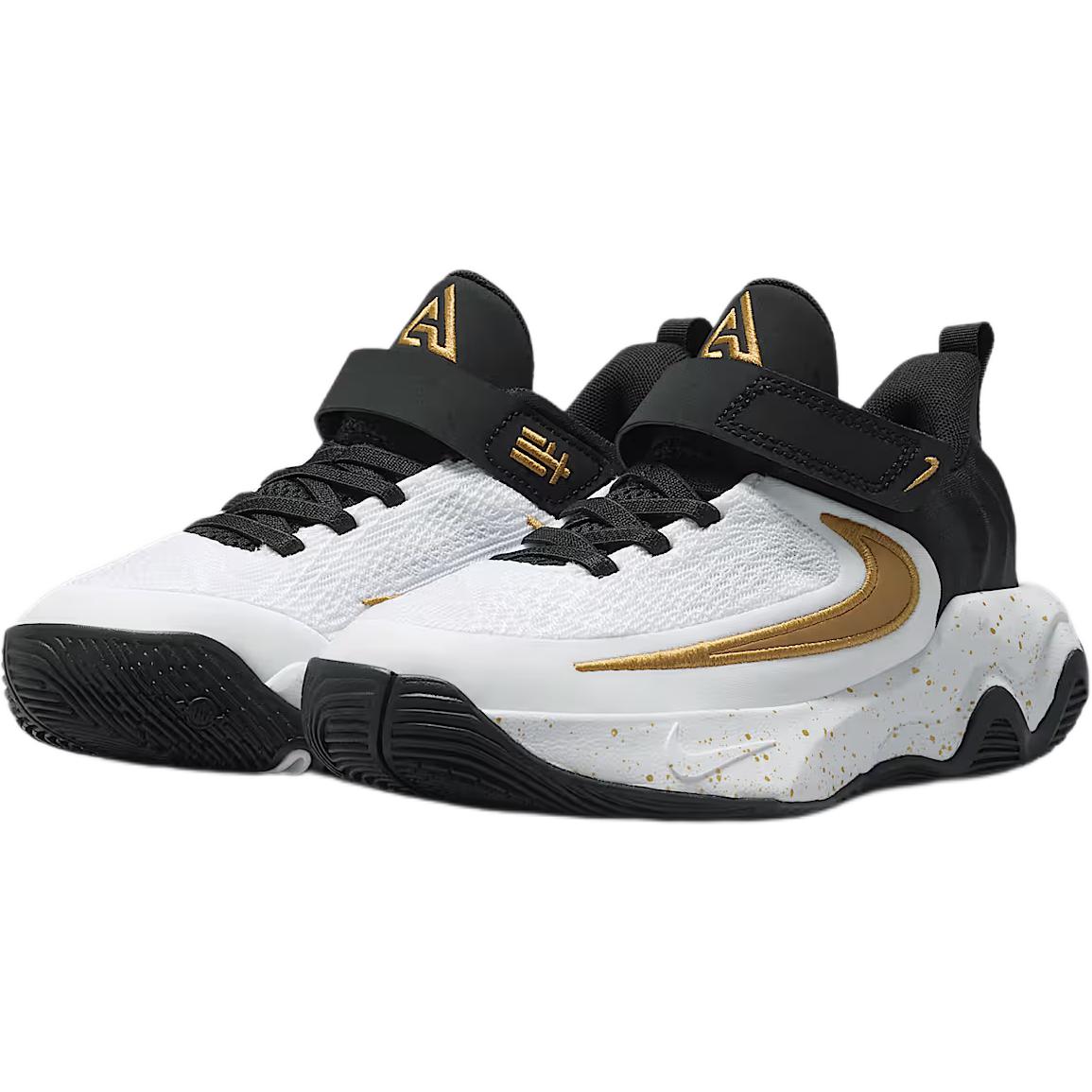 Nike Giannis Immortality 4 Low top детские баскетбольные кроссовки Black White — фото 4