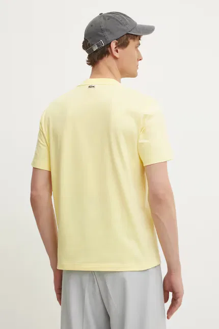 Футболка хлопковая с принтом Lacoste, желтый — фото 3