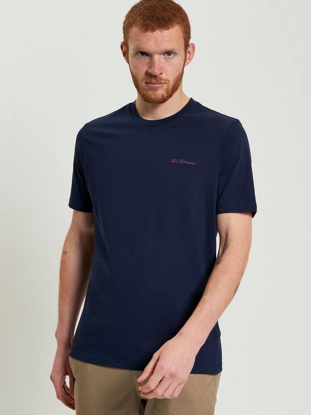 

Футболка Regular Fit с коротким рукавом из органического хлопка Signature Ben Sherman, Dark Navy