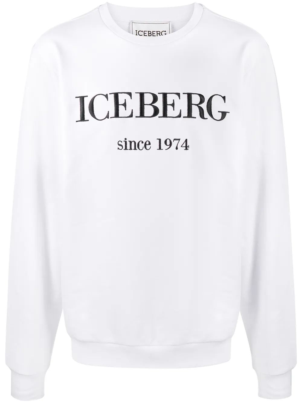 

Джемпер с круглым вырезом и вышитым логотипом Iceberg, белый