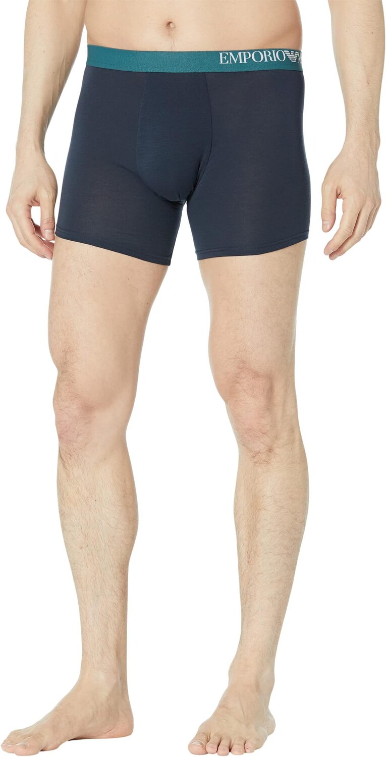 

Боксеры Emporio Armani Soft Touch Ecofiber 3-Pack Boxer, цвет Marine/Marine/Marine
