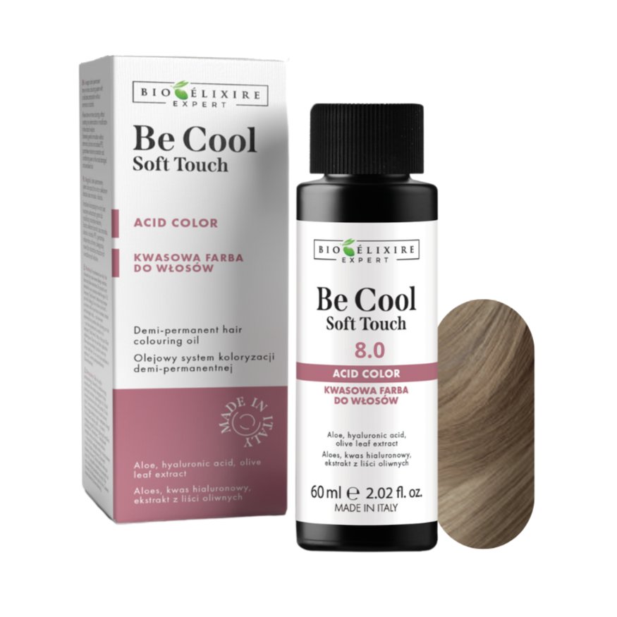 

BIOELIXIRE Кислотная краска для волос Be Cool SOFT TOUCH - 8.0 Светло-русый - 60 мл
