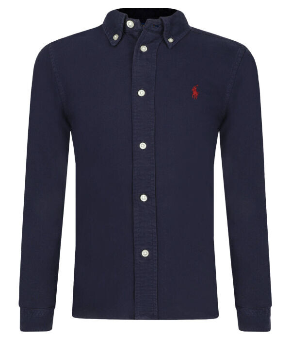 

Рубашка детская Polo Ralph Lauren хлопковая классическая, синий