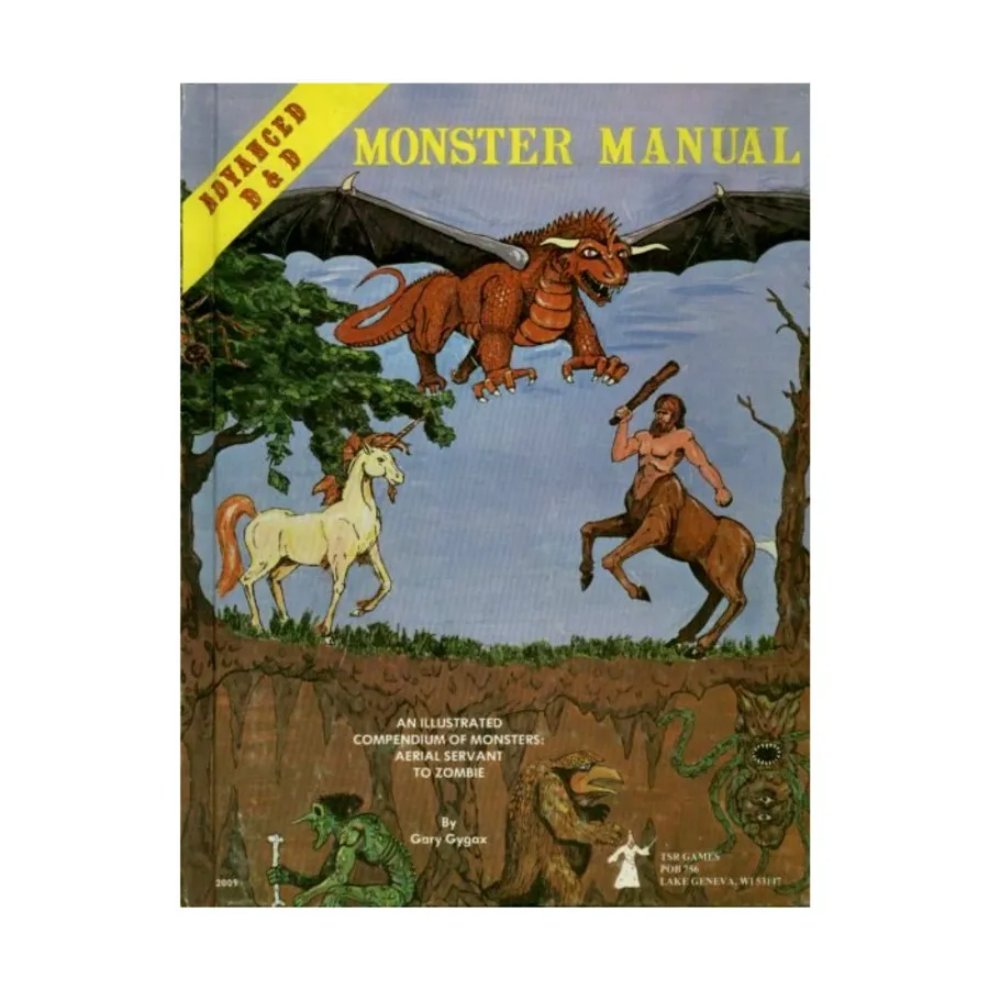 

Monster Manual (1st Cover, 4th Beta Printing w/Red Fly Leaf), Advanced Dungeons & Dragons (1st Edition) - Core Books, Box Sets & Miscellaneous, твердый переплет