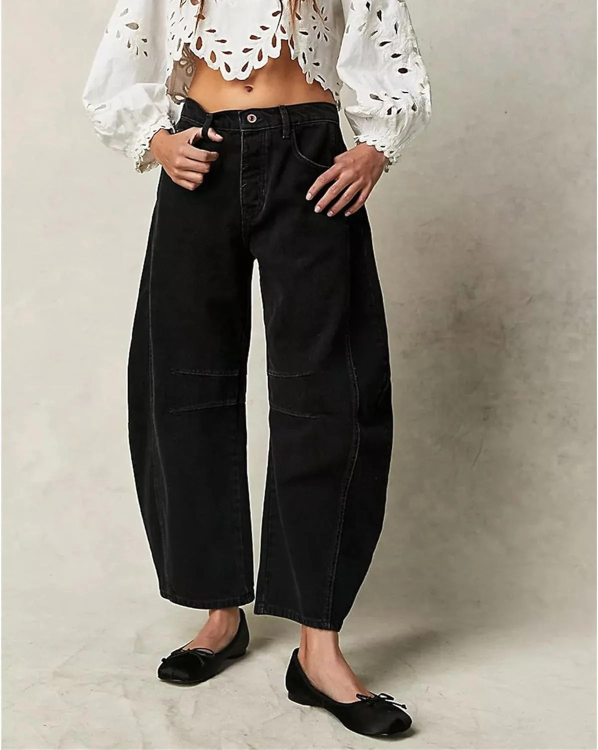 Джинсы женские High Waisted Wide Barrel Leg — фото 2