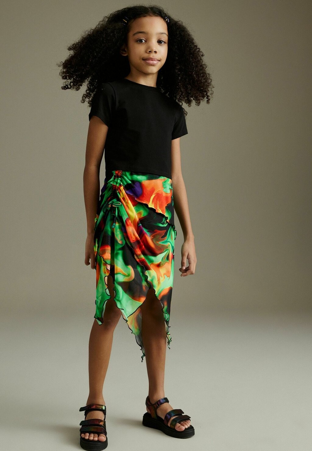 

Юбка-карандаш PRINTED ASYMMETRIC REGULAR FIT Next, оранжевый