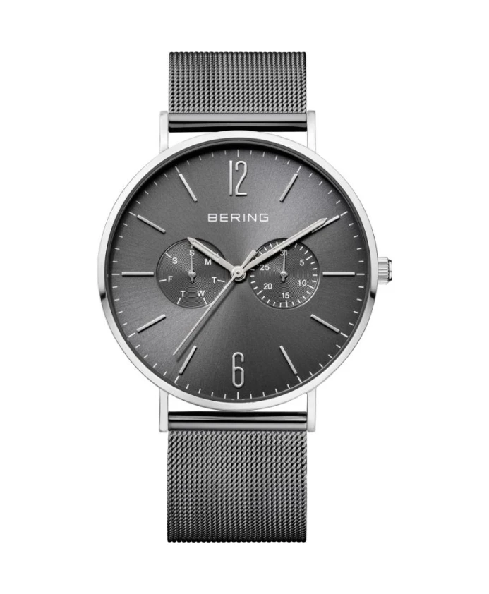 

Мужские наручные часы классический браслет 40 мм Milanese 14240-309 Bering, серый