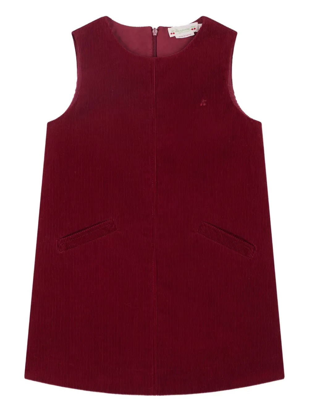 

Платье на молнии без рукавов Bonpoint, красный