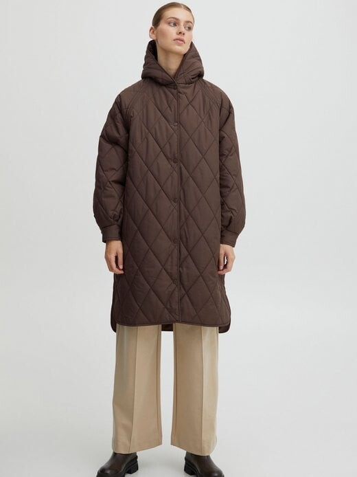

Стеганое пальто ихханса Ichi, коричневый