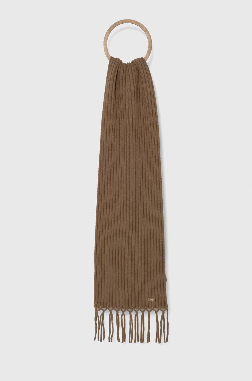 

Шерстяной шарф Weekend Max Mara, коричневый