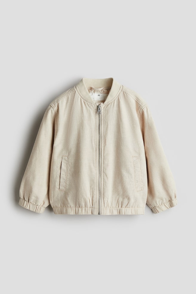 

Пилотная куртка из льняной смеси H&M, бежевый