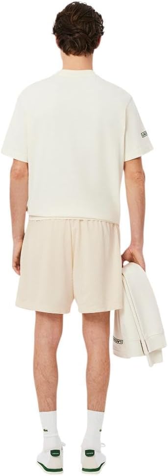 Lacoste мужские шорты Relaxed Fit с принтом Tennis, Off-White — фото 3