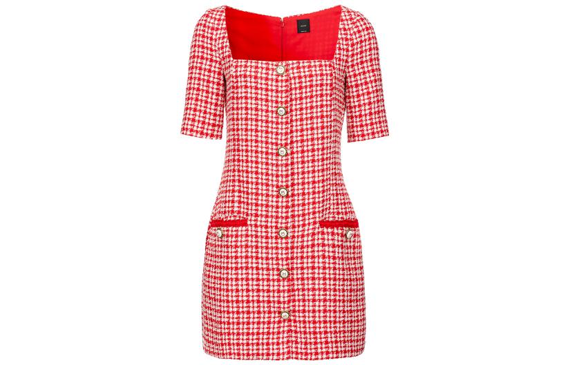 

PINKO Платье с короткими рукавами женское красное