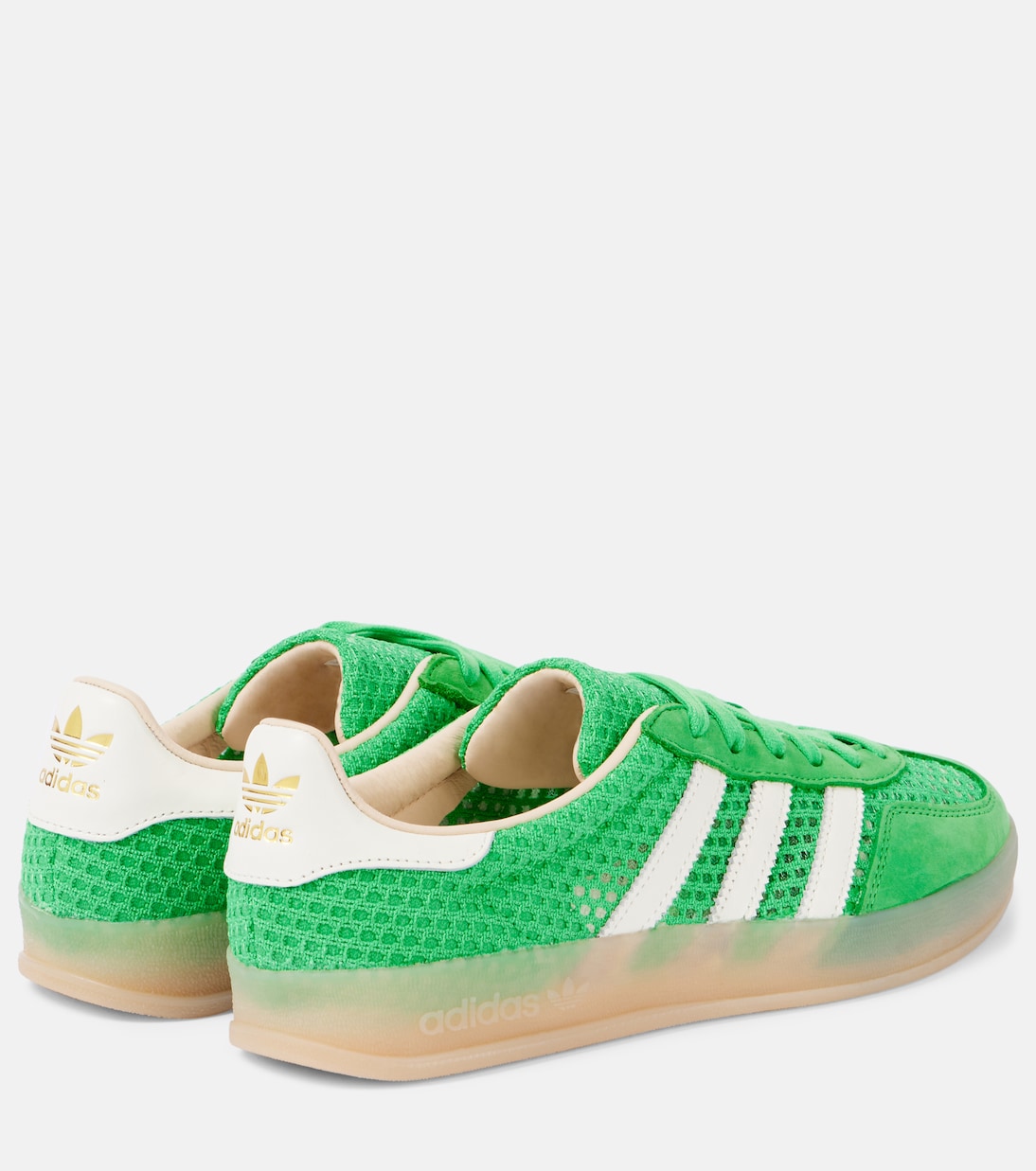 Gazelle Кроссовки с отделкой из замши Indoor Adidas, Energy Green/Off White/Magic — фото 2