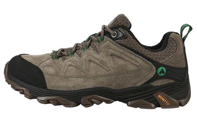 

Амортизирующие противоскользящие износостойкие и водостойкие низкие уличные кроссовки мужские Khaki HUMTTO