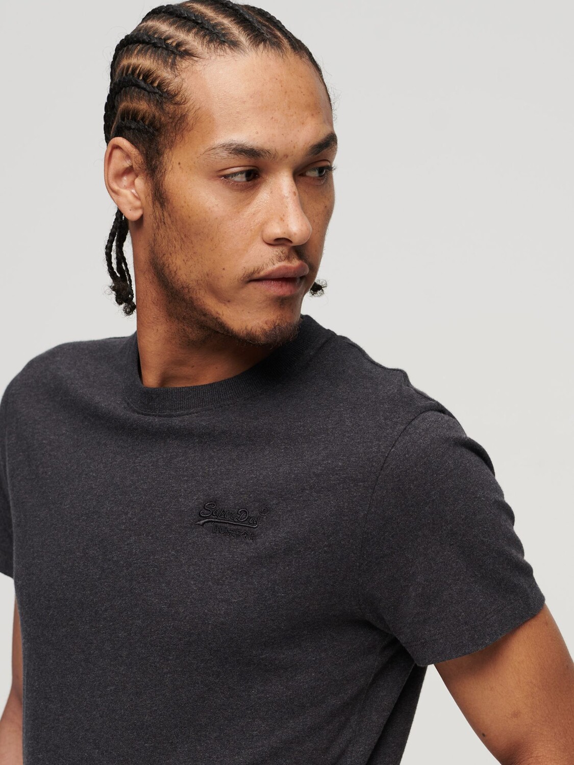 Футболка с логотипом Superdry из органического хлопка, цвет Raven Black Marl — фото 4