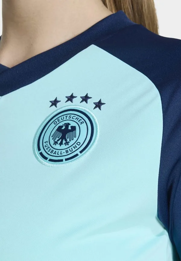 Футболка с принтом deutschland dfb 26 away prematch top tshirt Adidas Originals, Flash Aqua — фото 4