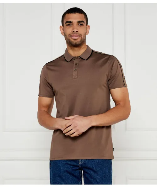 

Футболка поло Slim fit Guess Jeans, коричневый