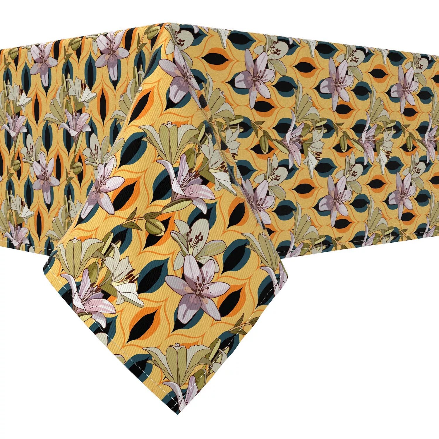 

Прямоугольная скатерть, 100 % хлопок, 60x84 дюйма, цветочный 97