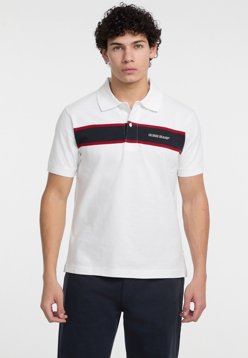 

Рубашка поло Guess Jeans, белый