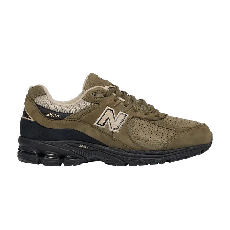

Кроссовки New Balance 2002R 'Olive Green Black', зеленый