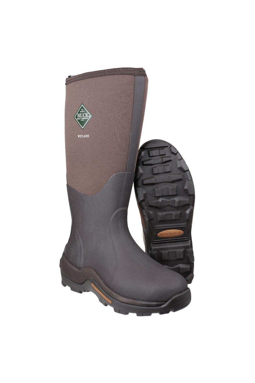 Женские резиновые сапоги Muck Boots Wetland с логотипом, коричневый — фото 3