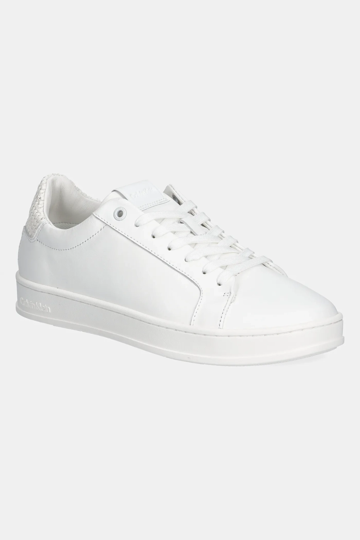 

Кожаные кроссовки LOW TOP LACE UP WOVEN Calvin Klein, белый