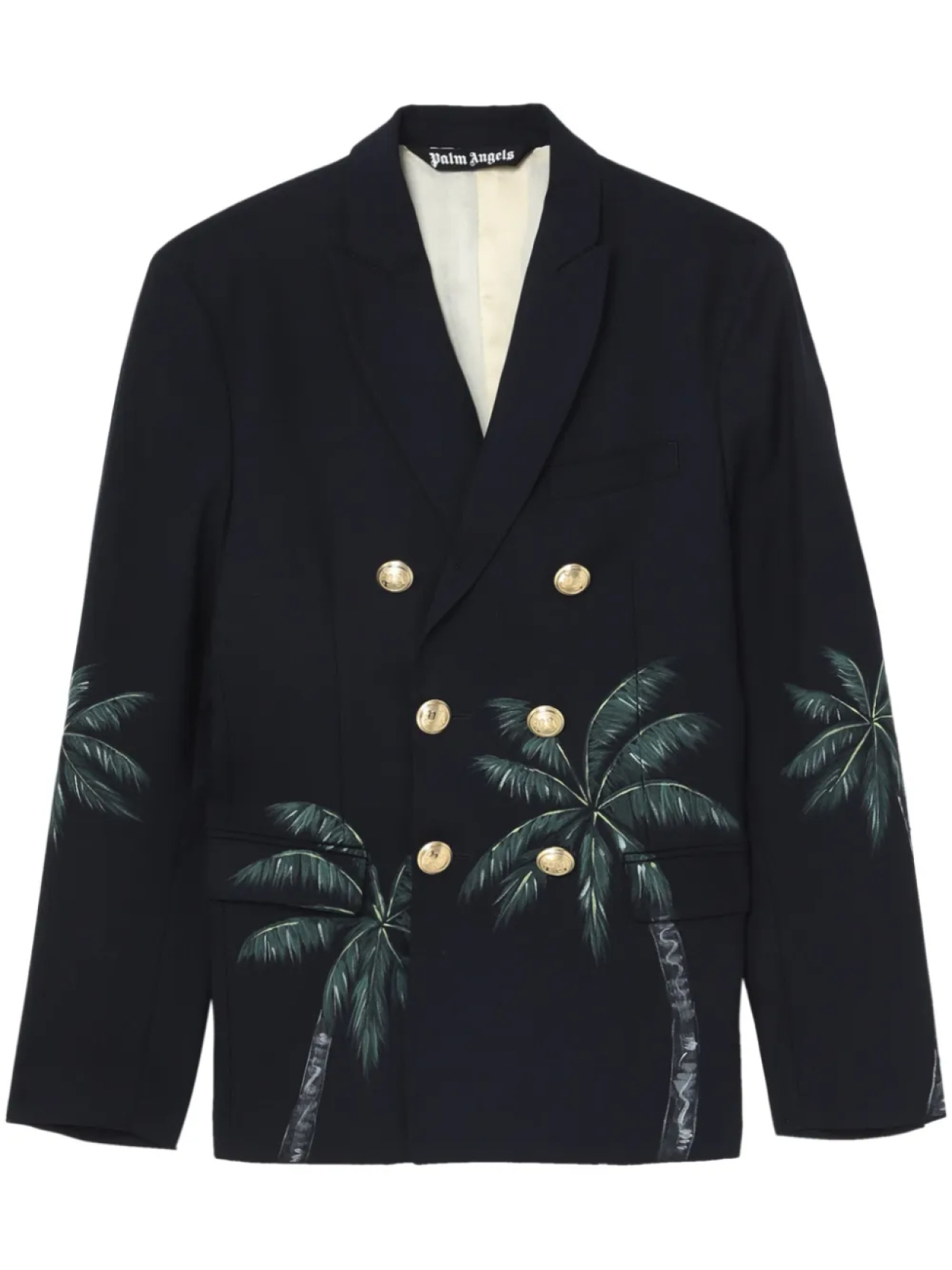 

Двубортный пиджак Palms Classic Palm Angels, синий
