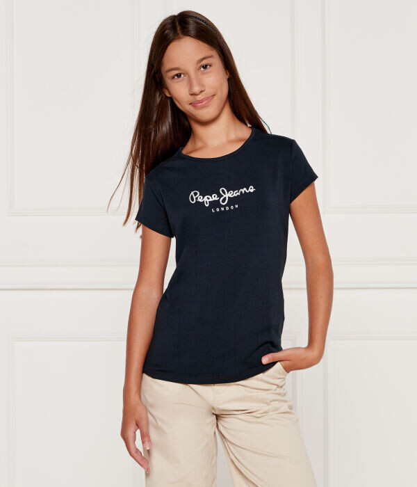 

Футболка детская Pepe Jeans London с надписью, синий