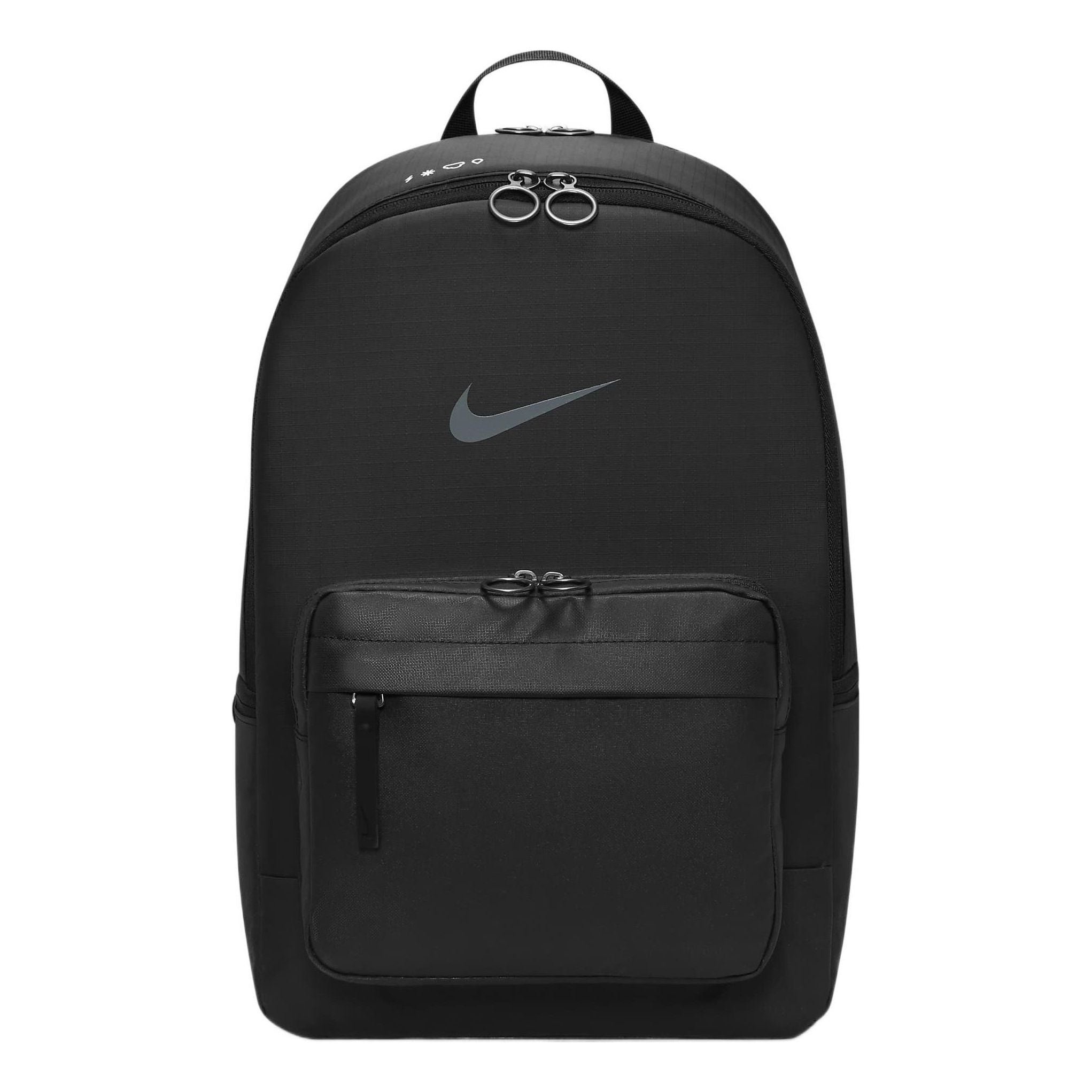 

Рюкзак Nike Heritage Winterized Eugene Series Brand Logo Casual Solid Color Zipper Backpack Unisex Black / Smoke Grey