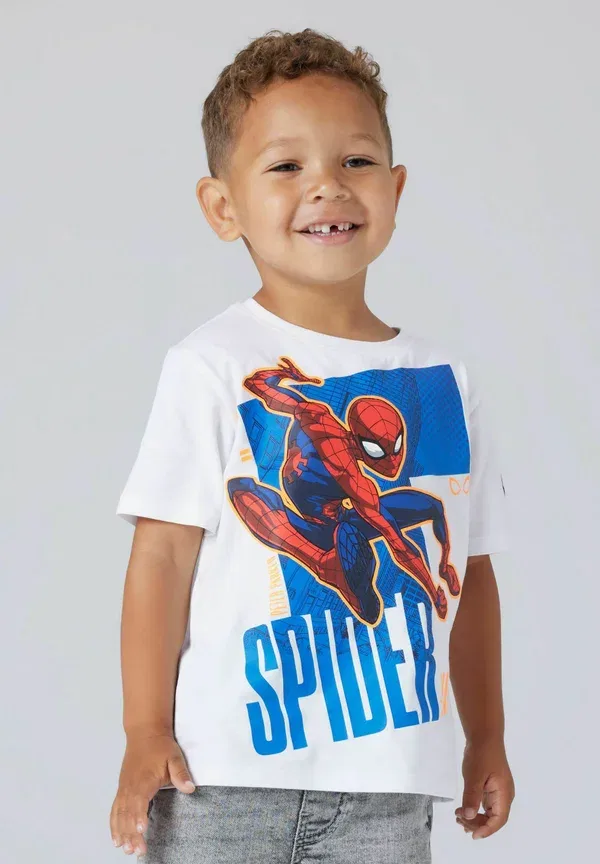 Футболка с принтом Spiderman Name It, ярко-белый — фото 2
