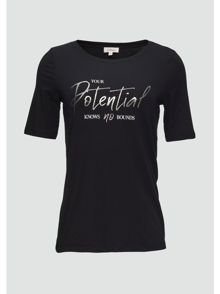 

Футболка в цвете 99D3_black s.Oliver, Черный, Футболка в цвете 99D3_black s.Oliver