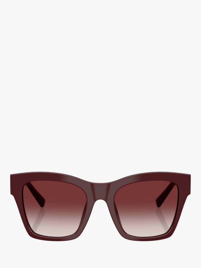 DG4512 женские квадратные солнцезащитные очки Dolce & Gabbana, Bordeaux/Red Gradient — фото 2