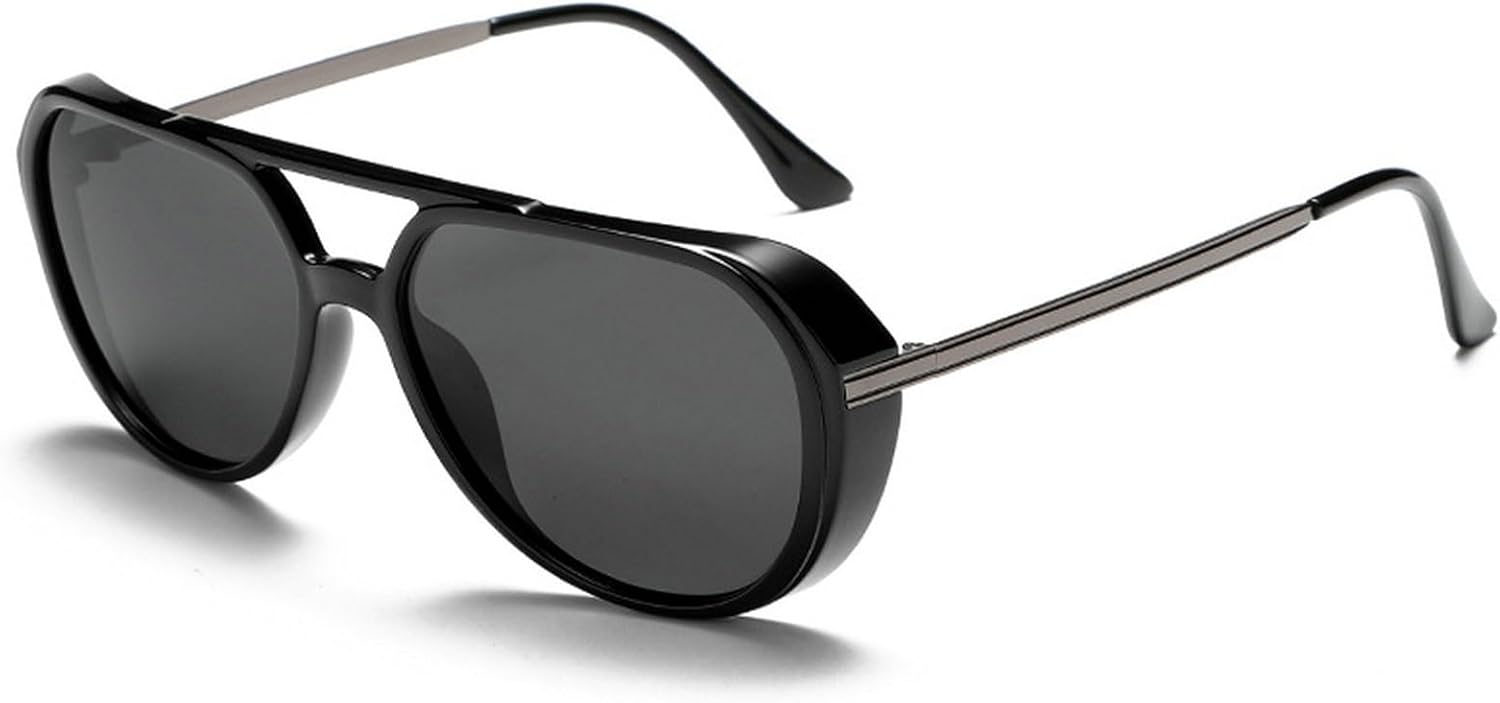 

Винтажные солнцезащитные очки-пилот большого размера для женщин и мужчин, модные ретро-очки-пилот в стиле 70-х, с крупной оправой, черные солнцезащитные очки для женщин mincl, C4