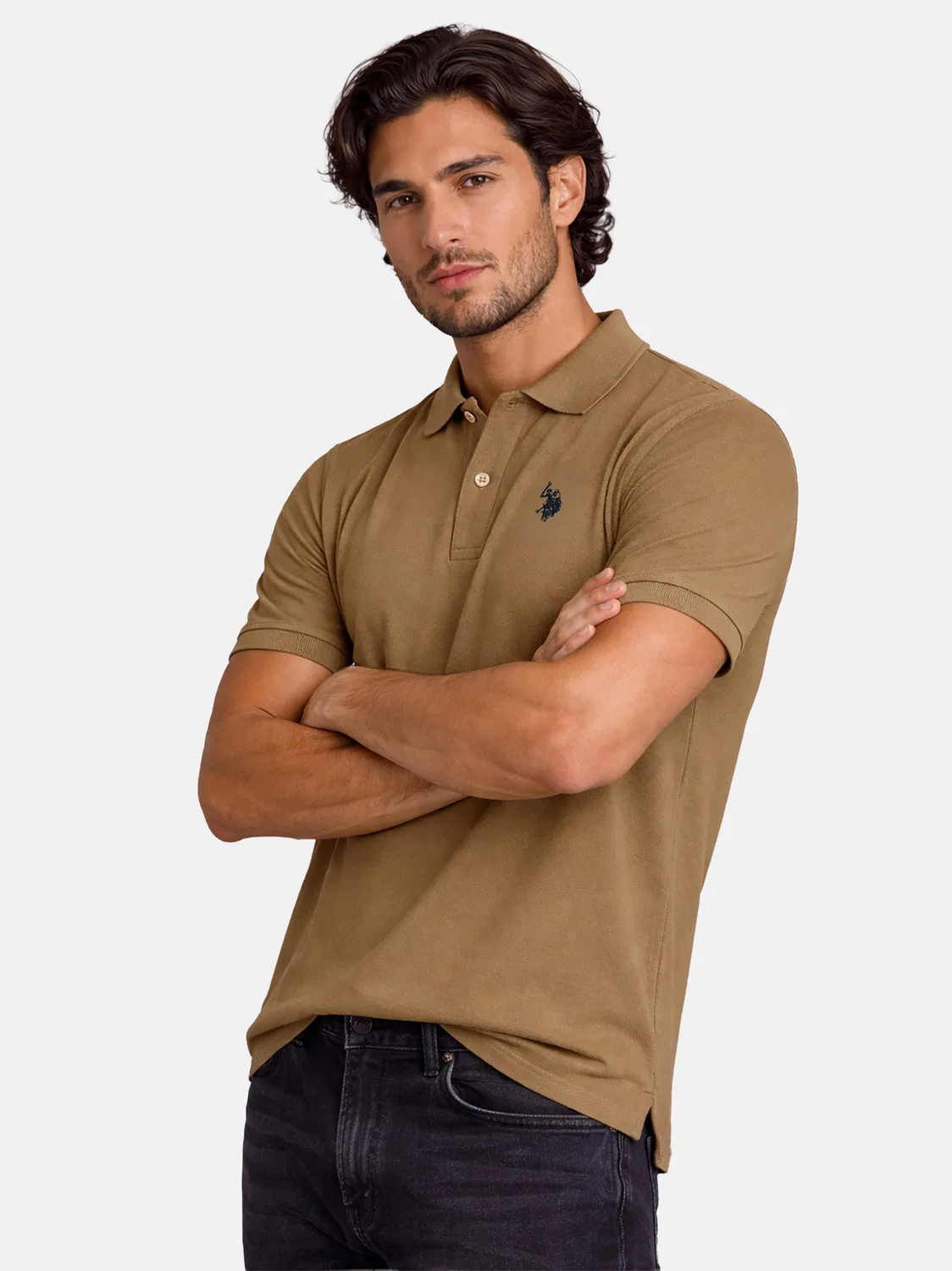 Рубашка U.S. Polo Assn., Dark Beige — фото 4