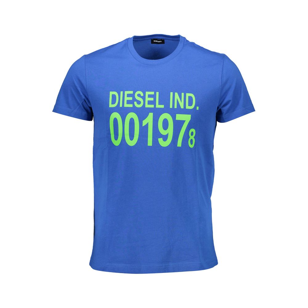 

Синяя хлопковая мужская футболка Diesel