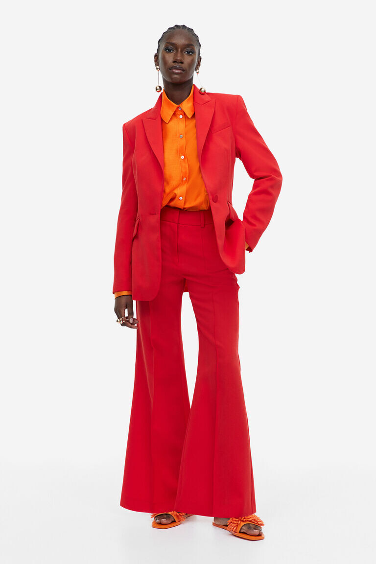 

Расклешенные брюки строгого кроя H&M, красный