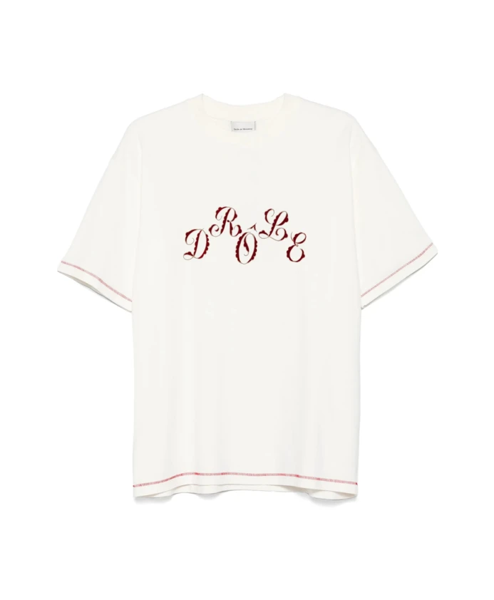 

Футболка с графическим принтом цвета слоновой кости Drole De Monsieur, белый