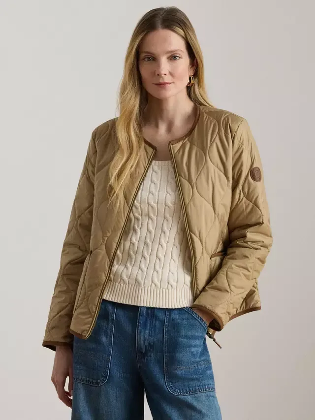 Стеганая куртка Lauren Onion, коричневая Ralph Lauren
