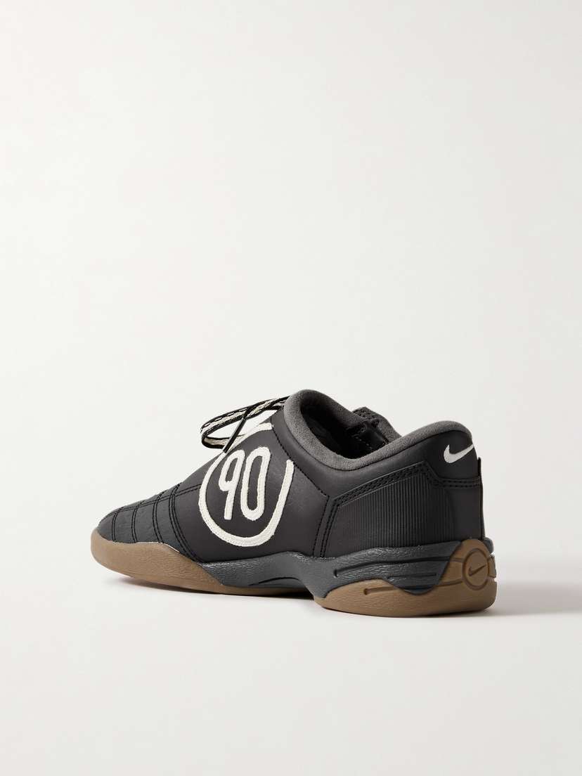 Кожанные кроссовки Nike, черный — фото 3