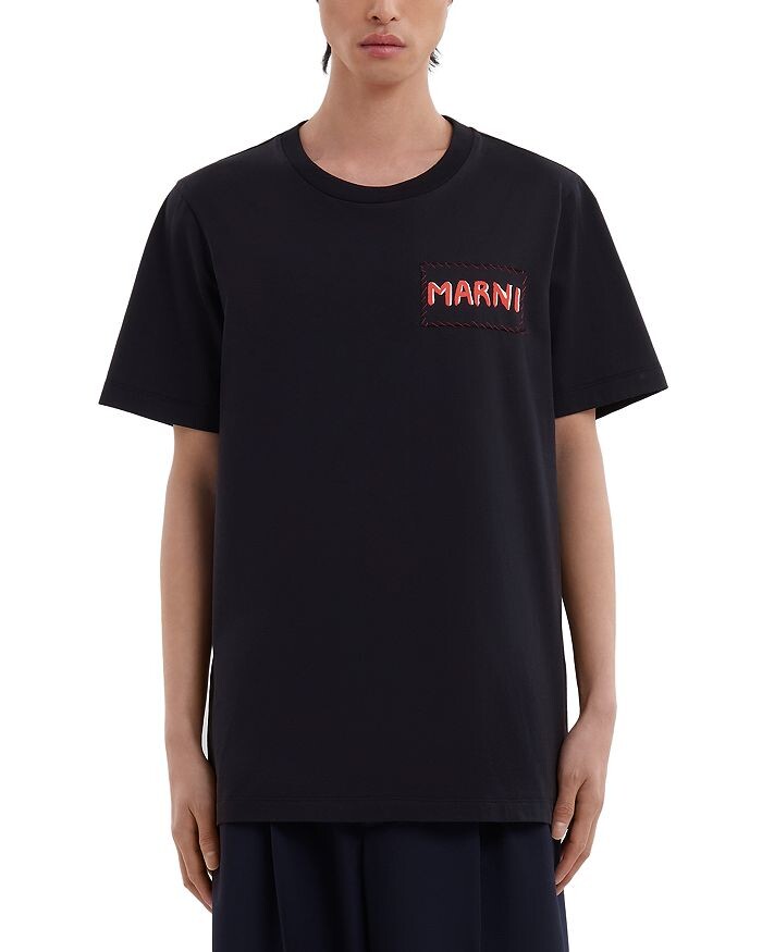 

Футболка с короткими рукавами и логотипом Marni, черный