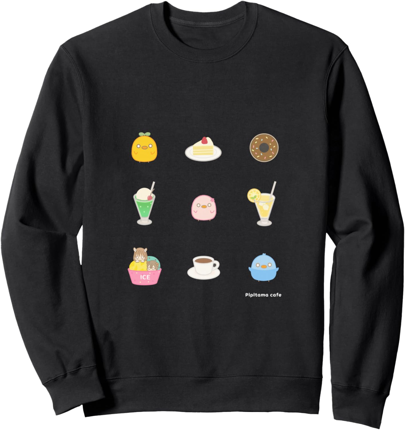 

Толстовка Меню кафе Kuriko Pipitama Cafe Givemmy Sleep Cafe, унисекс Livedoor Creators Studio, черный