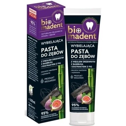 

Отбеливающая зубная паста с бамбуковым углем и экстрактом инжира 100мл, Bio Madent