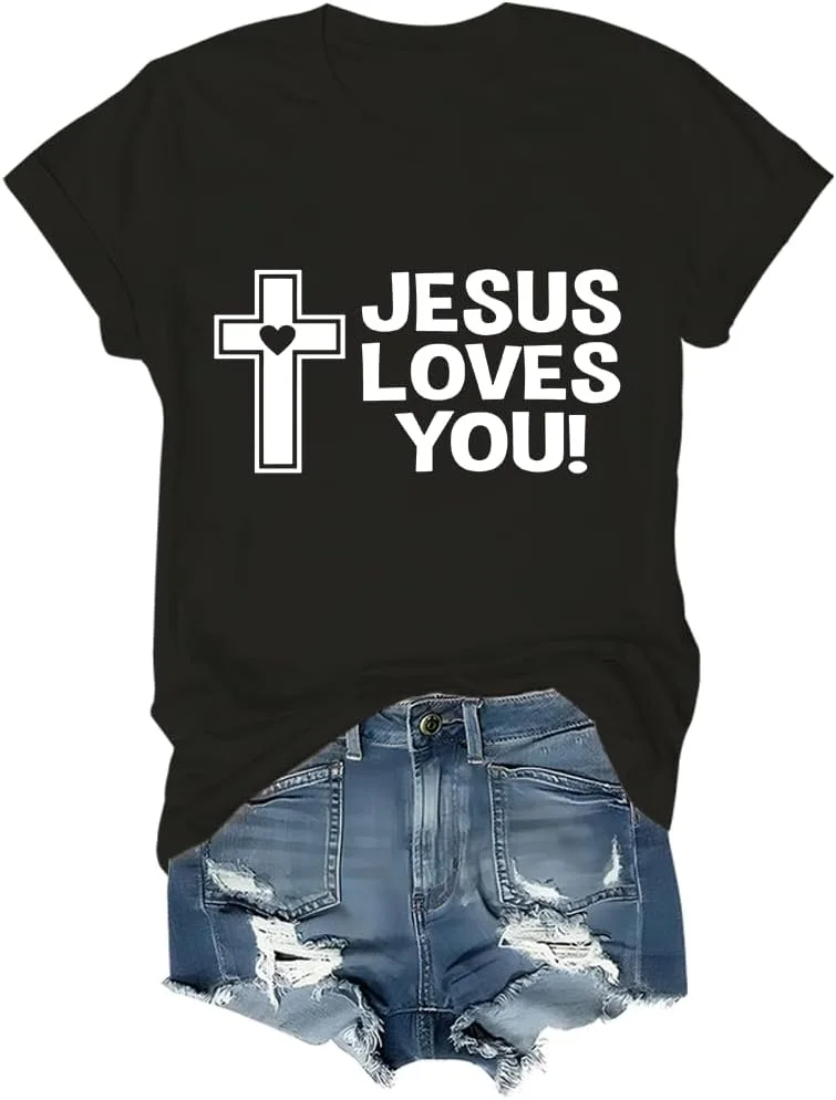 Футболка Jesus Loves You V Neck