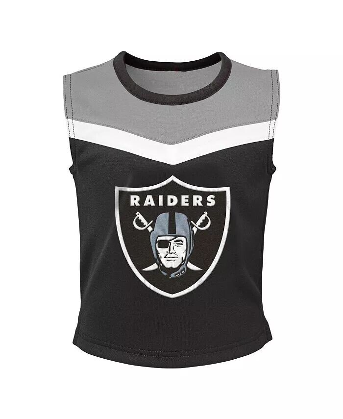 Комплект из двух предметов для девочек Black Las Vegas Raiders Spirit Cheerleader с панталонами Outerstuff — фото 2