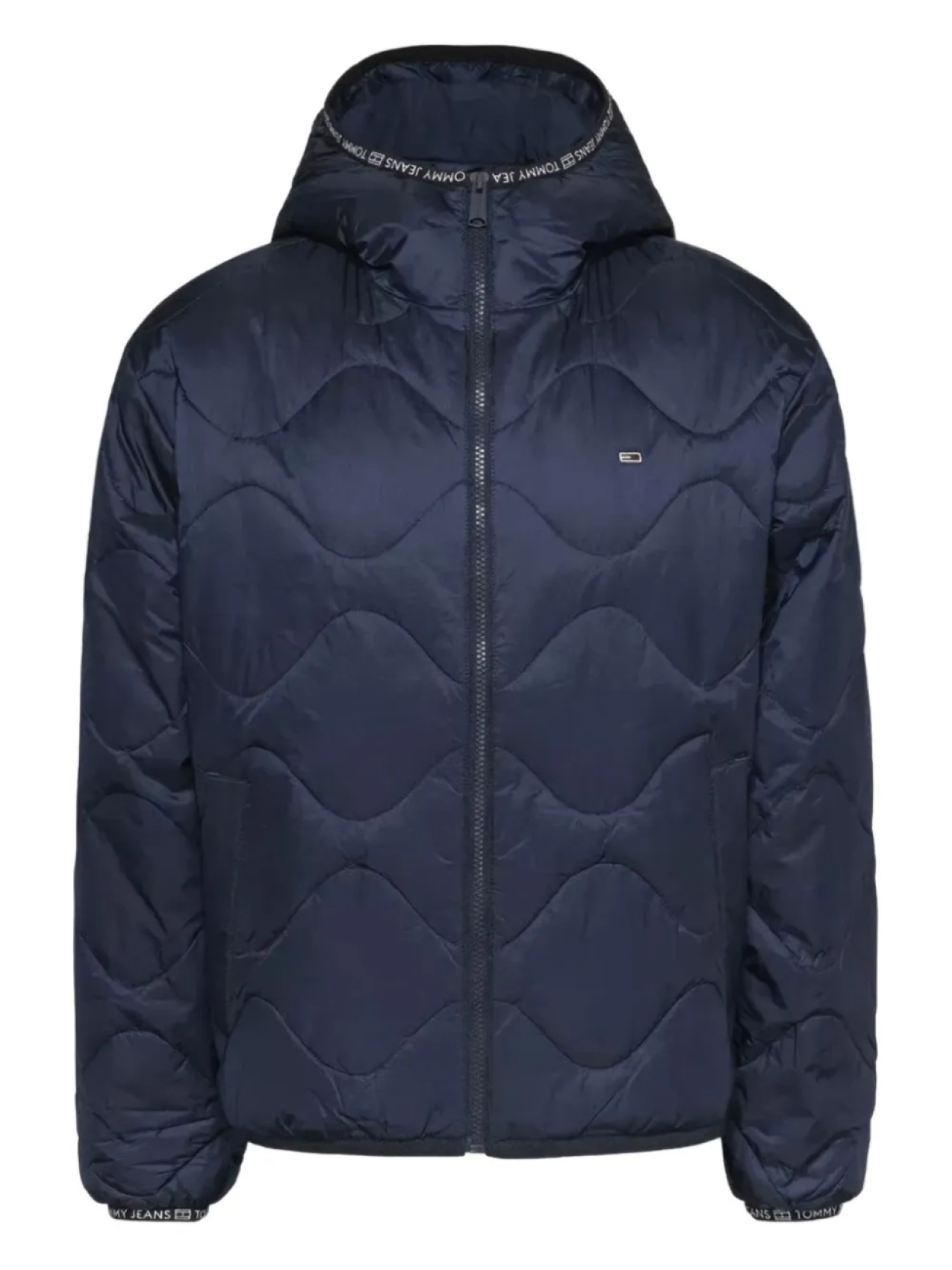 

Стеганая куртка с капюшоном и тесьмой Tommy Hilfiger, синий