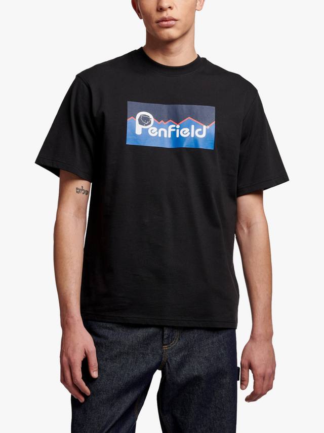 

Хлопчатобумажная футболка с логотипом regular fit с коротким рукавом Penfield, черный