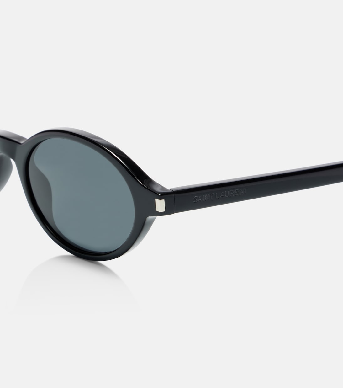 SL 751 Jeanne овальные солнцезащитные очки Saint Laurent, Black-Black-Black — фото 2